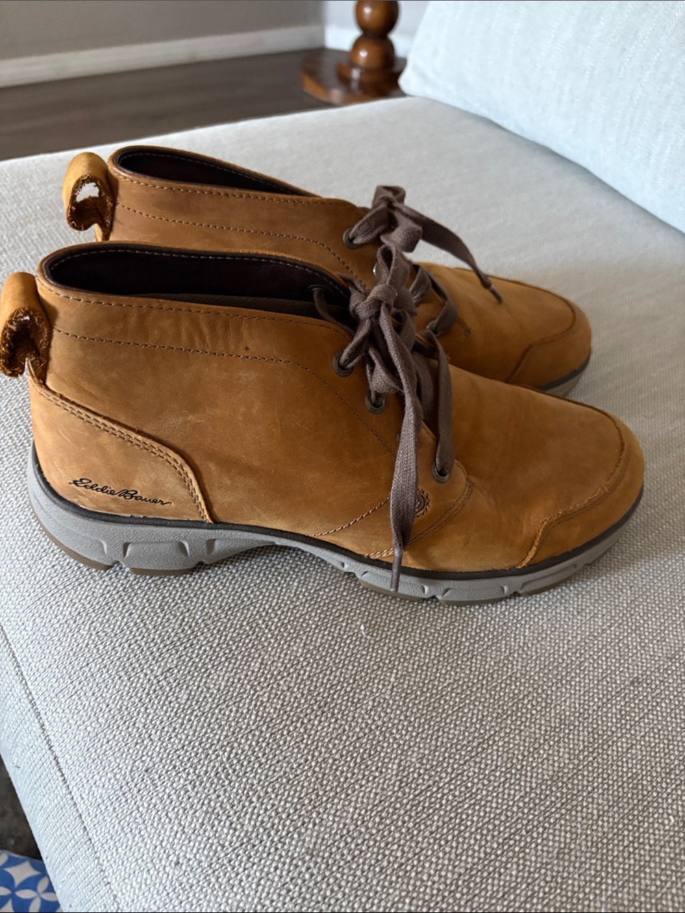 Eddie Bauer Men’s Cognac Leather Chukka Boots